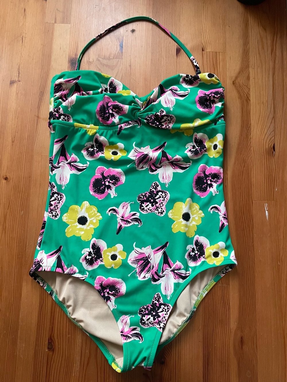 Green Floral One-Piece Swimsuit